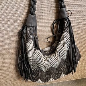 Big Buddha gray Hobo bag
